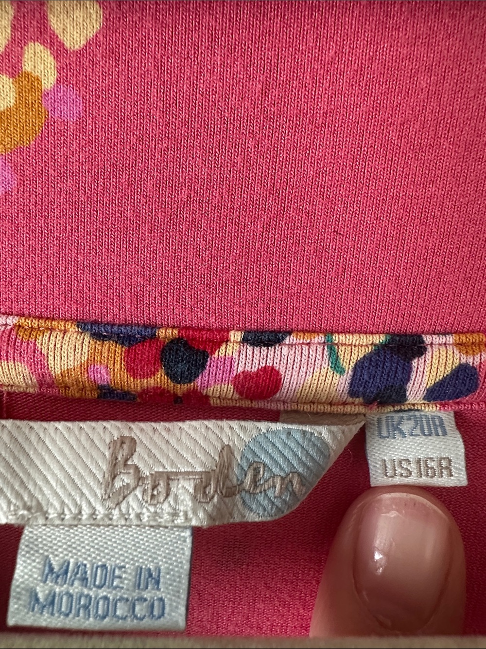 Boden Pink Multi-Color Floral Print V-Neck Dress - Picture 5 of 6
